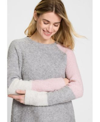 Women's Colour Block Boucle Sweater