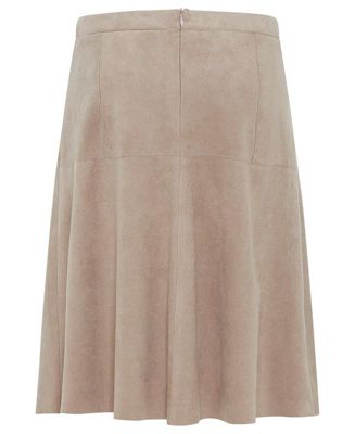 Women's Faux Suede A-Line Skirt