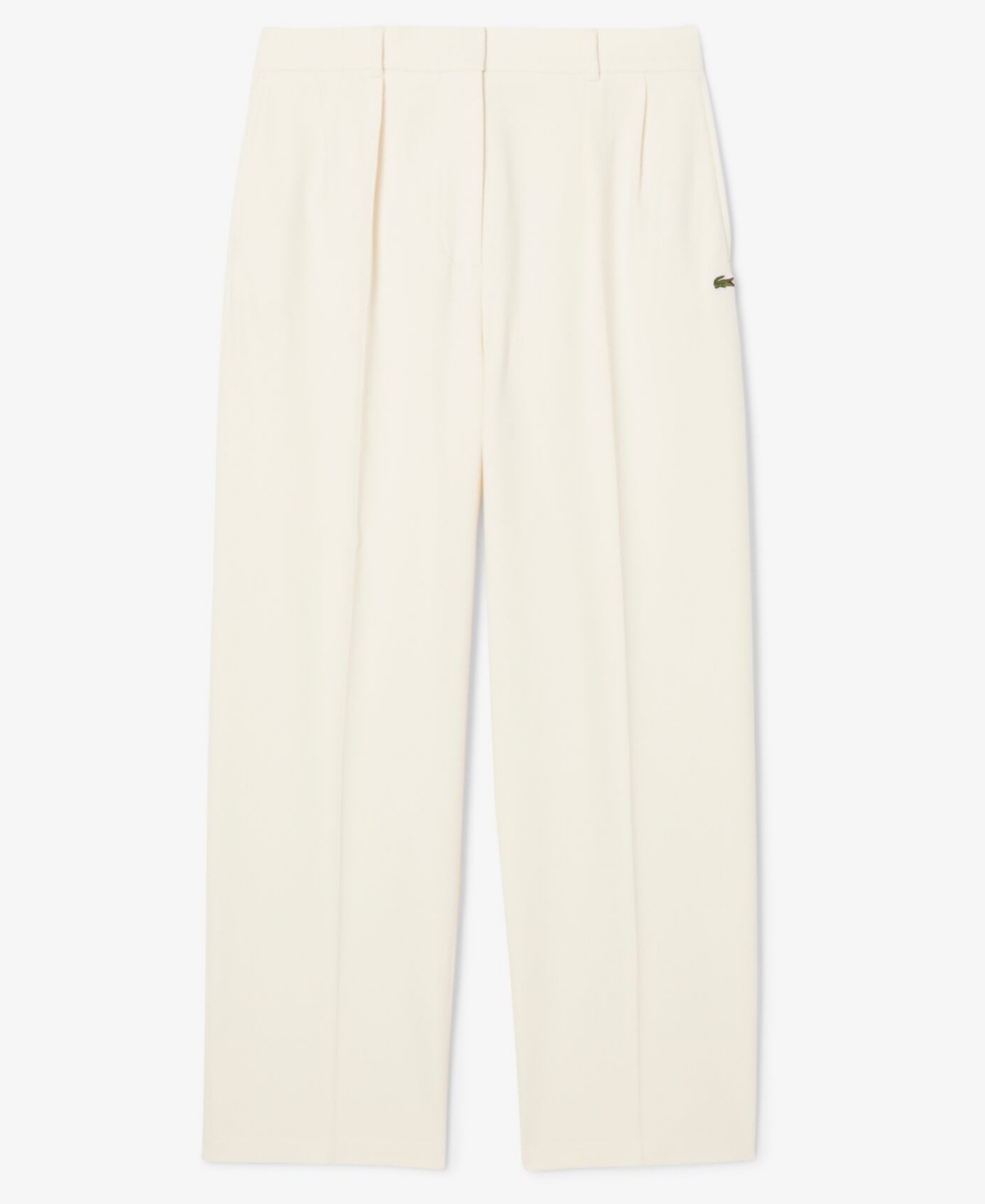 Lacoste Usa Women's Oversized Wide Leg Trousers In Neutral