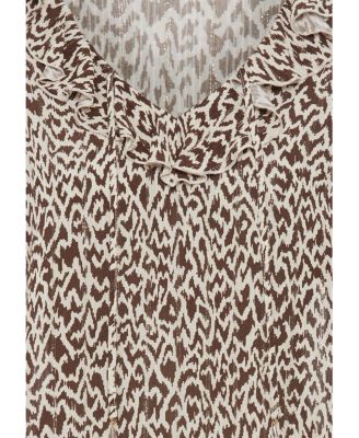 Modern Animal Bell Sleeve Blouse