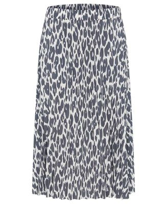 Women's Pull-On Leopard Pleated Skirt