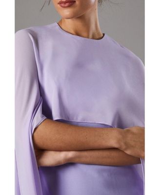 Women's Cape Sleeve Maxi Dress