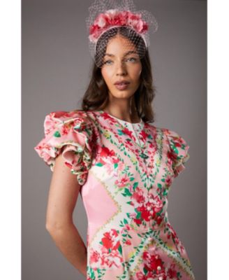 Women's Lisa Printed Ruffle Hem Midi Dress