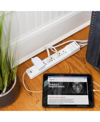 P704URC1 7-Outlet Surge Protector with 2x USB-A Port