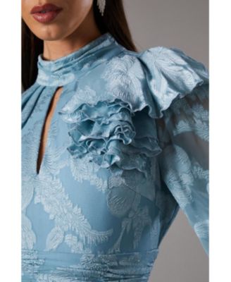 Women's Jacquard Tiered Maxi Dress