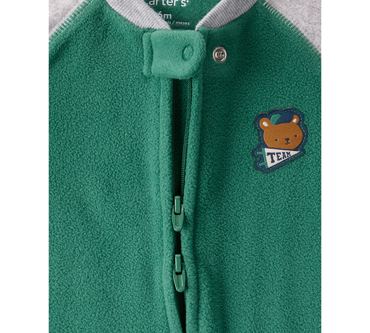 Carter's Baby Girls 2-way Zip Sleep And Play Coverall In Green