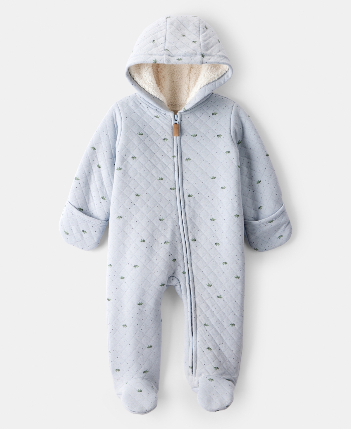 Carter's Baby Boys Long Sleeves Dinosaur Print Jumpsuit In Blue