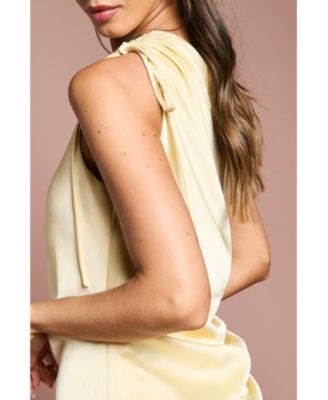 Women's One Shoulder Satin Bridesmaids Dress