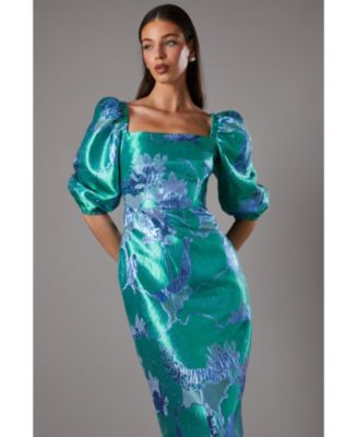 【ANDRÉSD】bubble sleeve jacquard dress andresd bubble sleeve jacquard dress