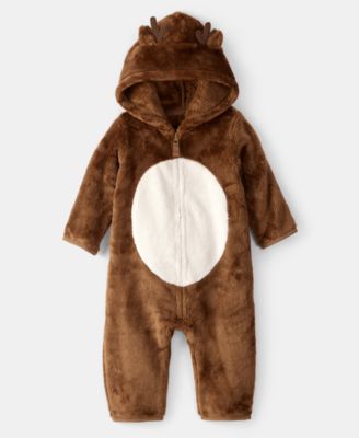 Baby Boys or Baby Girls Reindeer Print Jumpsuit