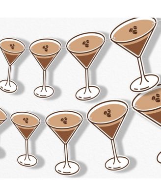 Espresso A Tini Bit Older Garland Banner, 30 Feet Cord, 15 Double-Sided Martini