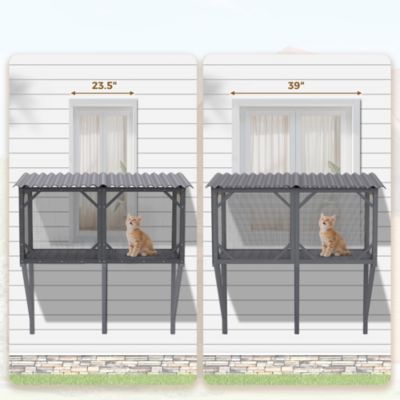 43.3 Outdoor Cat Window Box with Bug Proof Net