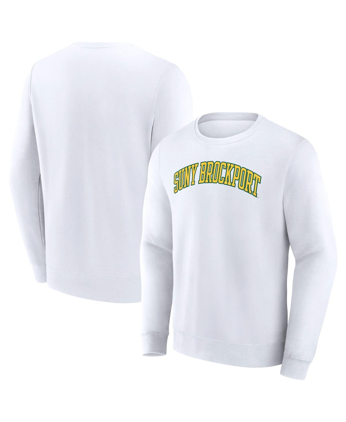 Fanatics Men's White Suny Brockport Golden Eagles Short Name Pullover Sweatshirt In White