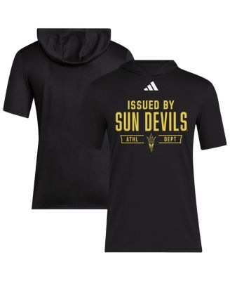 adidas - Men's Black Arizona State Sun Devils 2025 AREOREADY Sideline Training Hooded T-Shirt