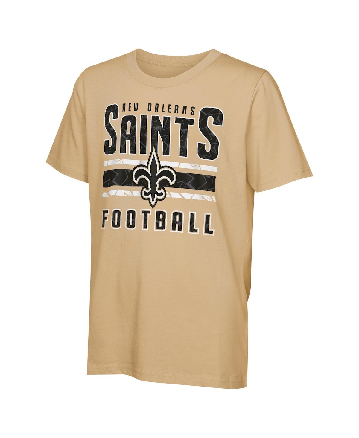 Outerstuff Big Boys And Girls New Orleans Saints In The Mix T-shirt Combo Set In Neutral