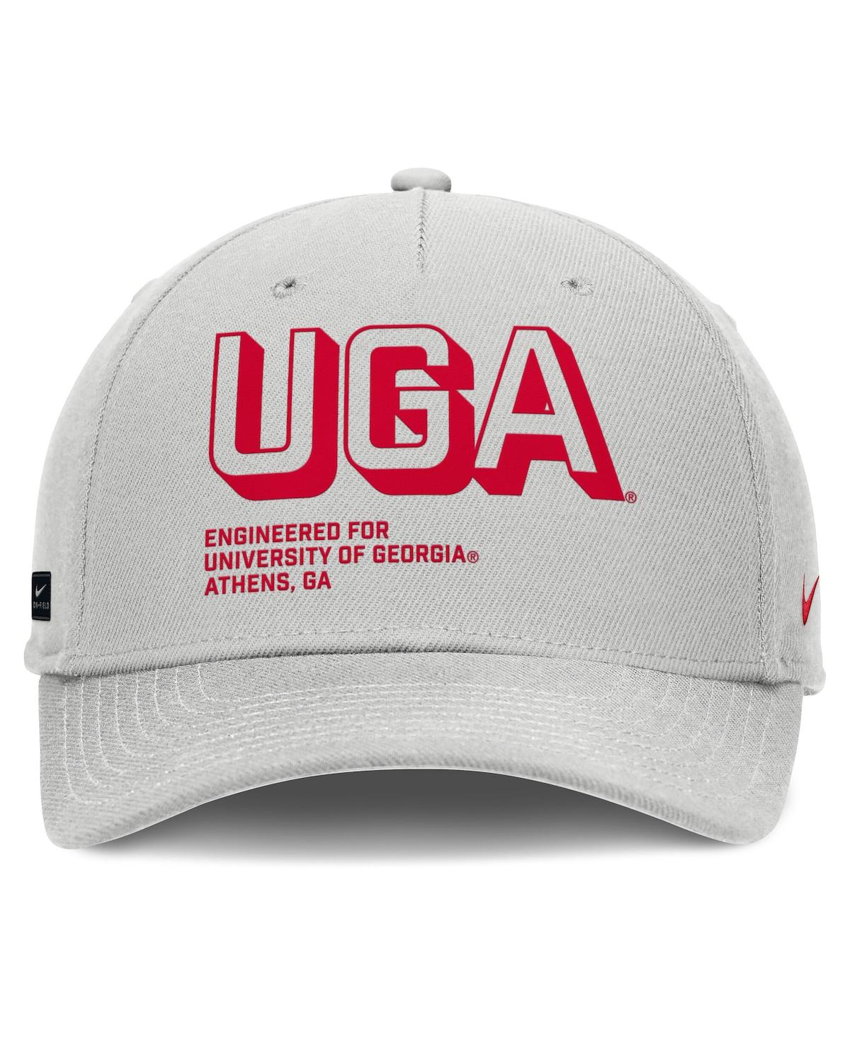 Nike Men's Gray Georgia Bulldogs 2025 Sideline Dust Pinched Rise Adjustable Hat In Gray