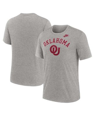 Nike - Men's Heather Gray Oklahoma Sooners Legacy Arch Tri-Blend T-shirt