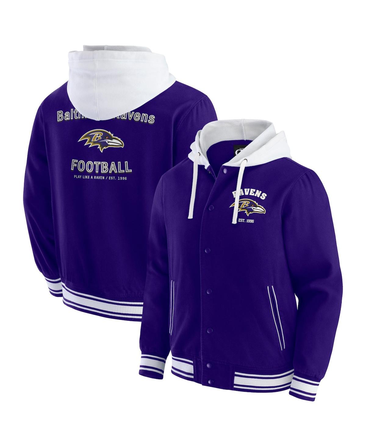 Fanatics Darius Rucker Collection By  Men's Purple Baltimore Ravens Full-snap Hoodie Jacket In Blue