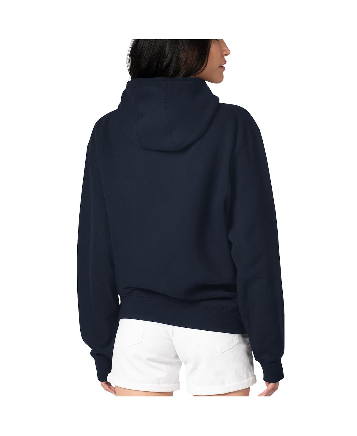 G-iii 4her By Carl Banks Women's Navy New York Yankees Flowers Graphic Pullover Hoodie In Multi