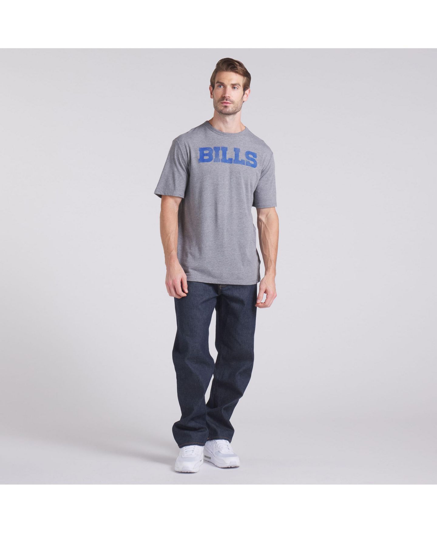 Мужская футболка Fanatics Heather Gray Buffalo Bills Pass Rush Tri-Blend — фото 5