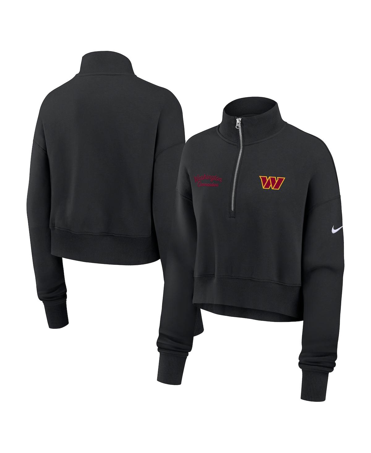 Nike Women's Black Washington Commanders Primetime Phoenix Half-Zip Sweatshirt