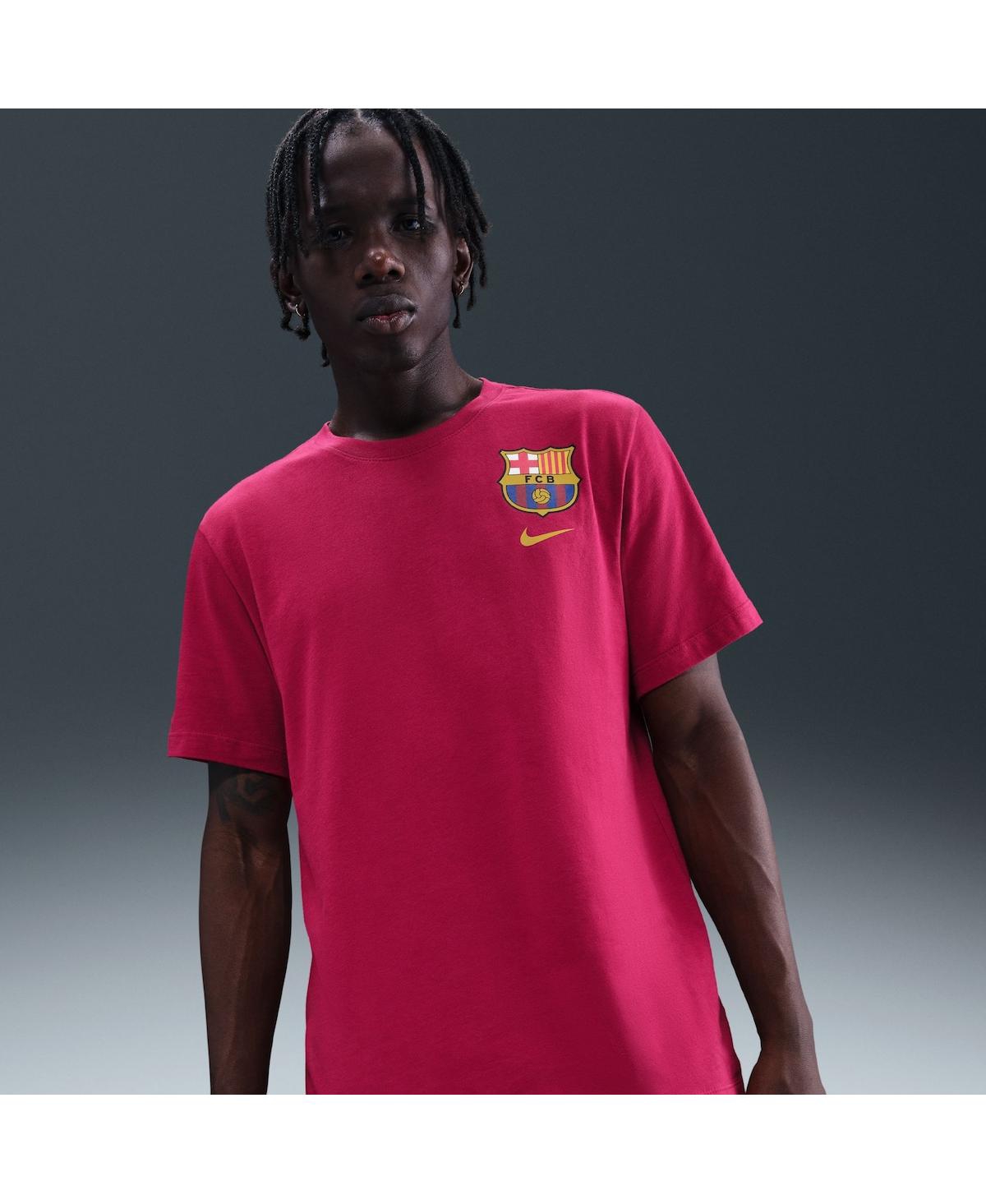 Nike Men's Red Barcelona Crest T-shirt In Red