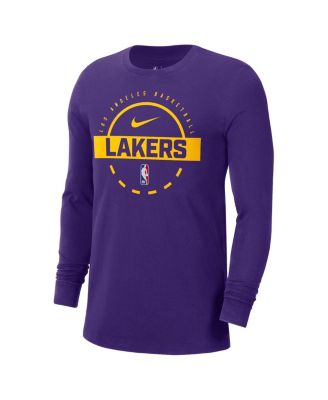 Men's Purple Los Angeles Lakers Authentic Long Sleeve Practice T-Shirt