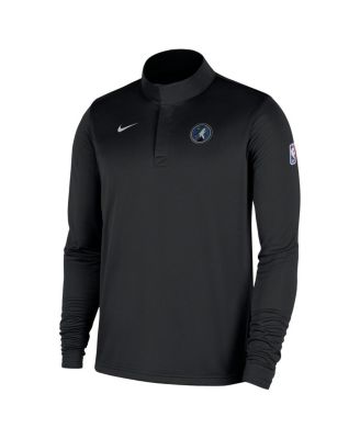 Men's Black Minnesota Timberwolves 2025/26 Authentic Coaches Quarter-Zip Pullover Jacket