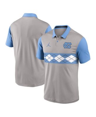Jordan - Men's Gray/Carolina Blue North Carolina Tar Heels Vapor Performance polo shirt