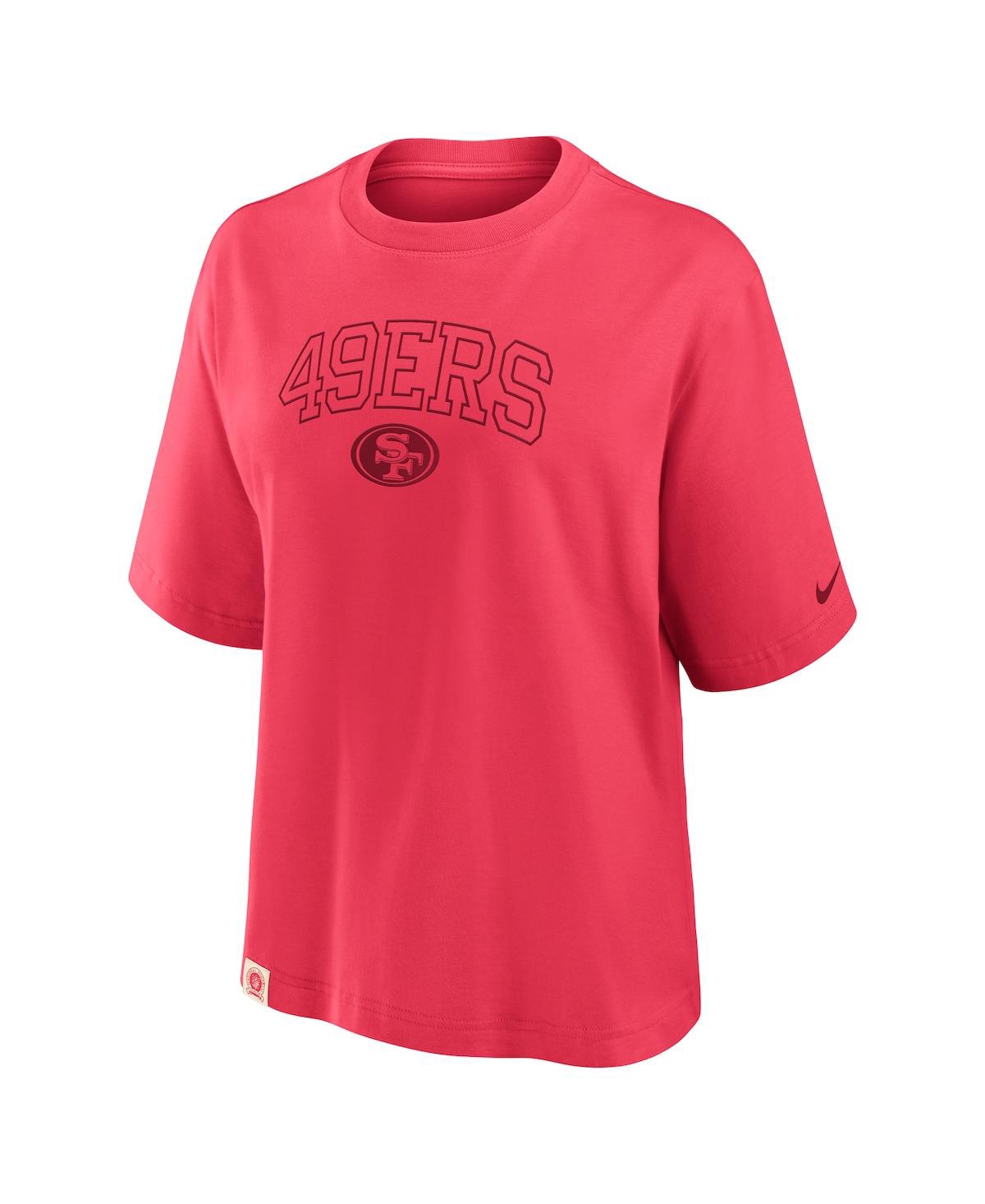 Nike Scarlet San Francisco 49ers Glory Arch Boxy T-shirt In Red