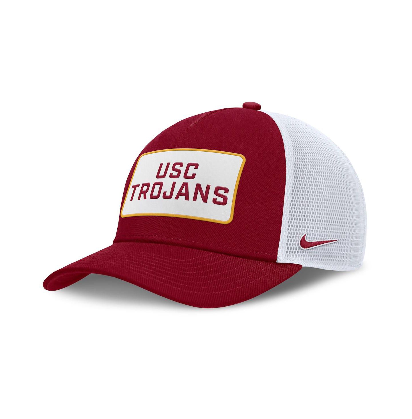 Мужская кепка Nike Cardinal/White USC Trojans 2025 On-Field Rise Patch Trucker Adjustable Hat — фото 1
