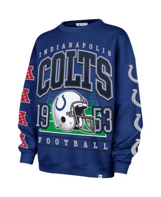 Women's Royal Indianapolis Colts Go Big Oversized Pullover Sweatshirt