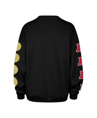 Women's Black Pittsburgh Steelers Go Big Oversized Pullover Sweatshirt