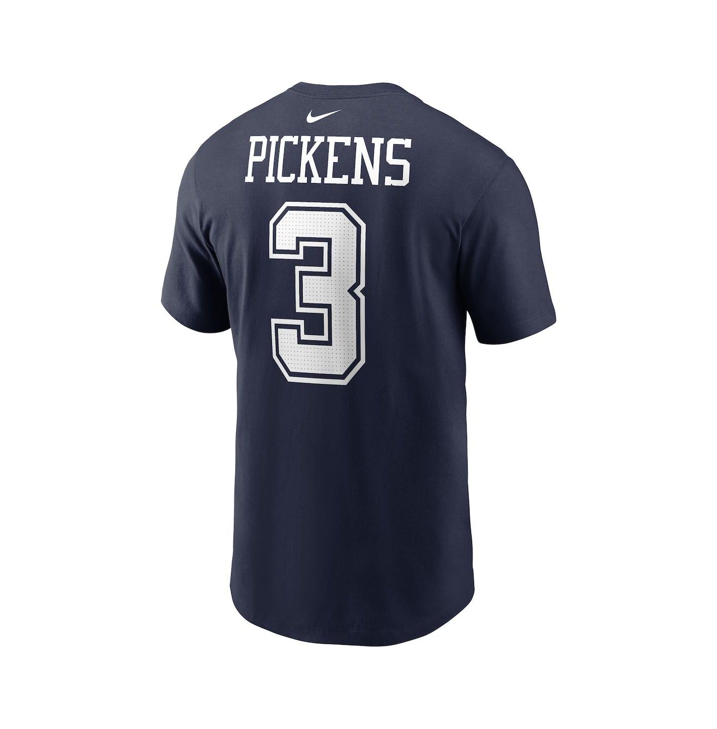 Мужская футболка Dallas Cowboys Nike George Pickens Navy Name & Number — фото 3
