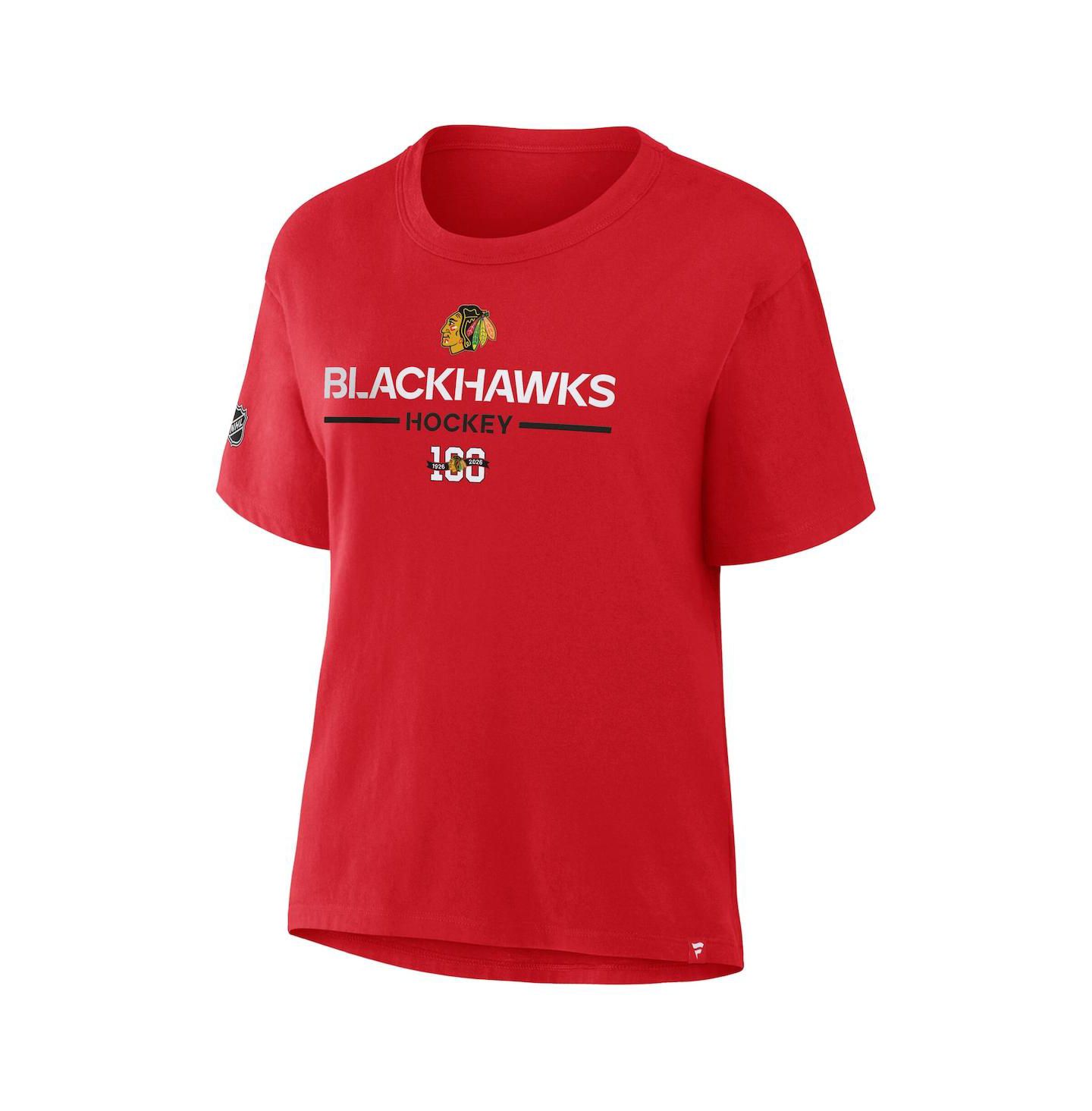 Женская футболка Fanatics Red Chicago Blackhawks Centennial Celebration — фото 2