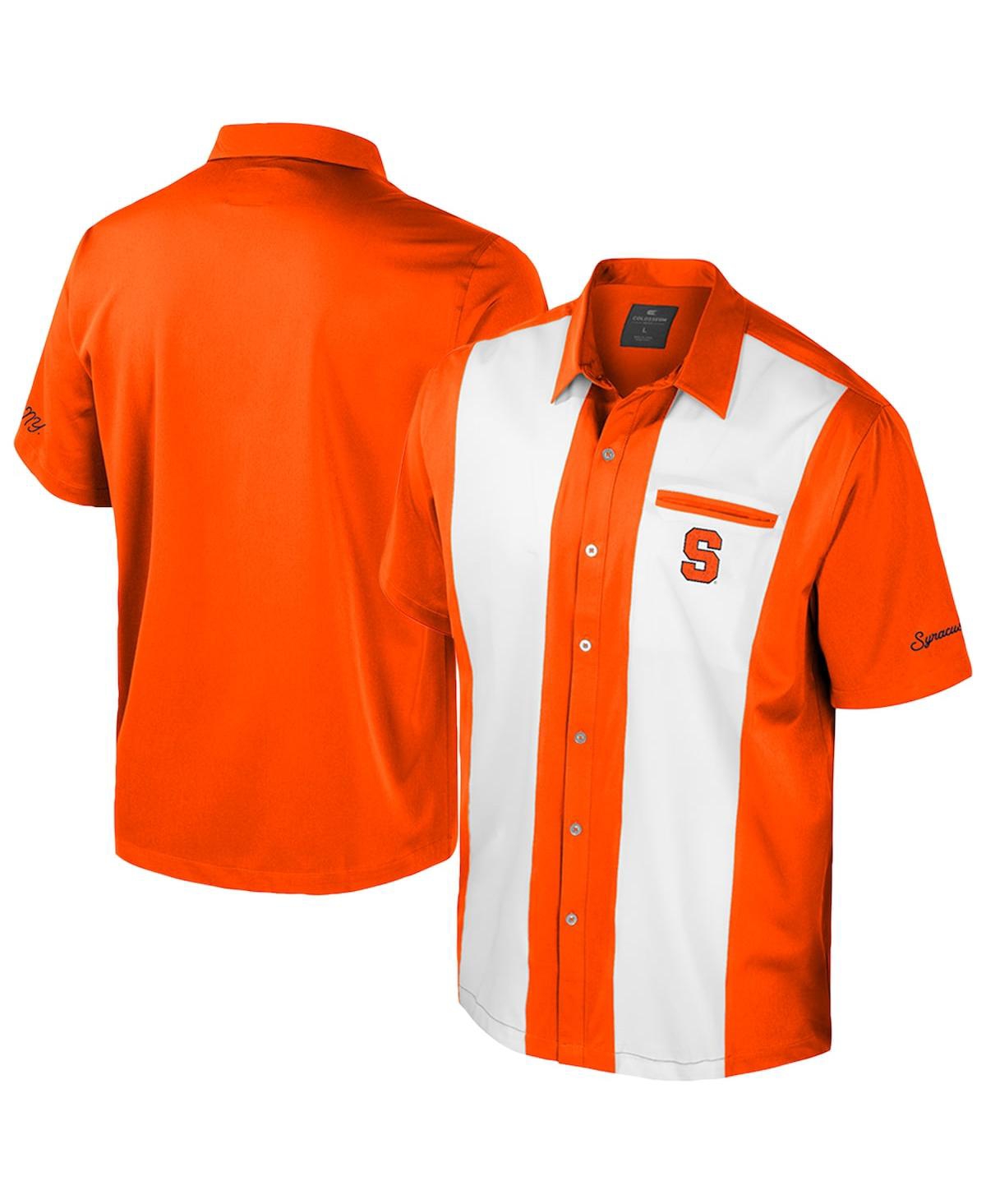 Colosseum Men's Orange Syracuse Orange Strike Bowling Button-up Shirt In Orange