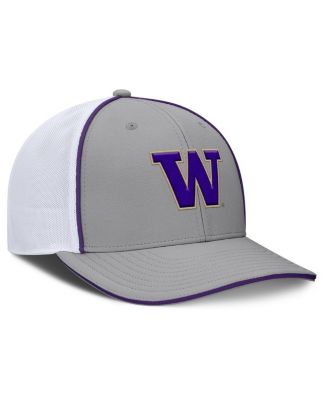 Men's Gray/White Washington Huskies Rapid Trucker Adjustable Hat