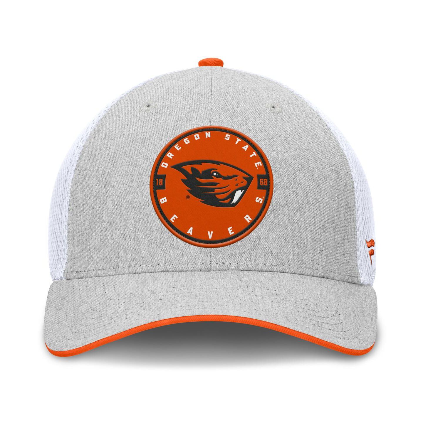 Мужская кепка Fanatics Heather Gray Oregon State Beavers Trigger Flex Hat — фото 5