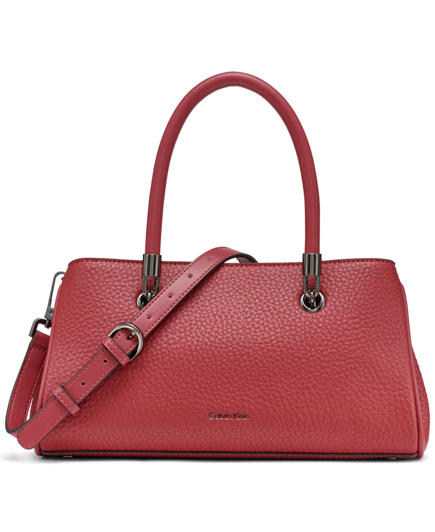 Женская сумка Calvin Klein Brigette East West Convertible Satchel, цвет: Клюквенный — фото 1