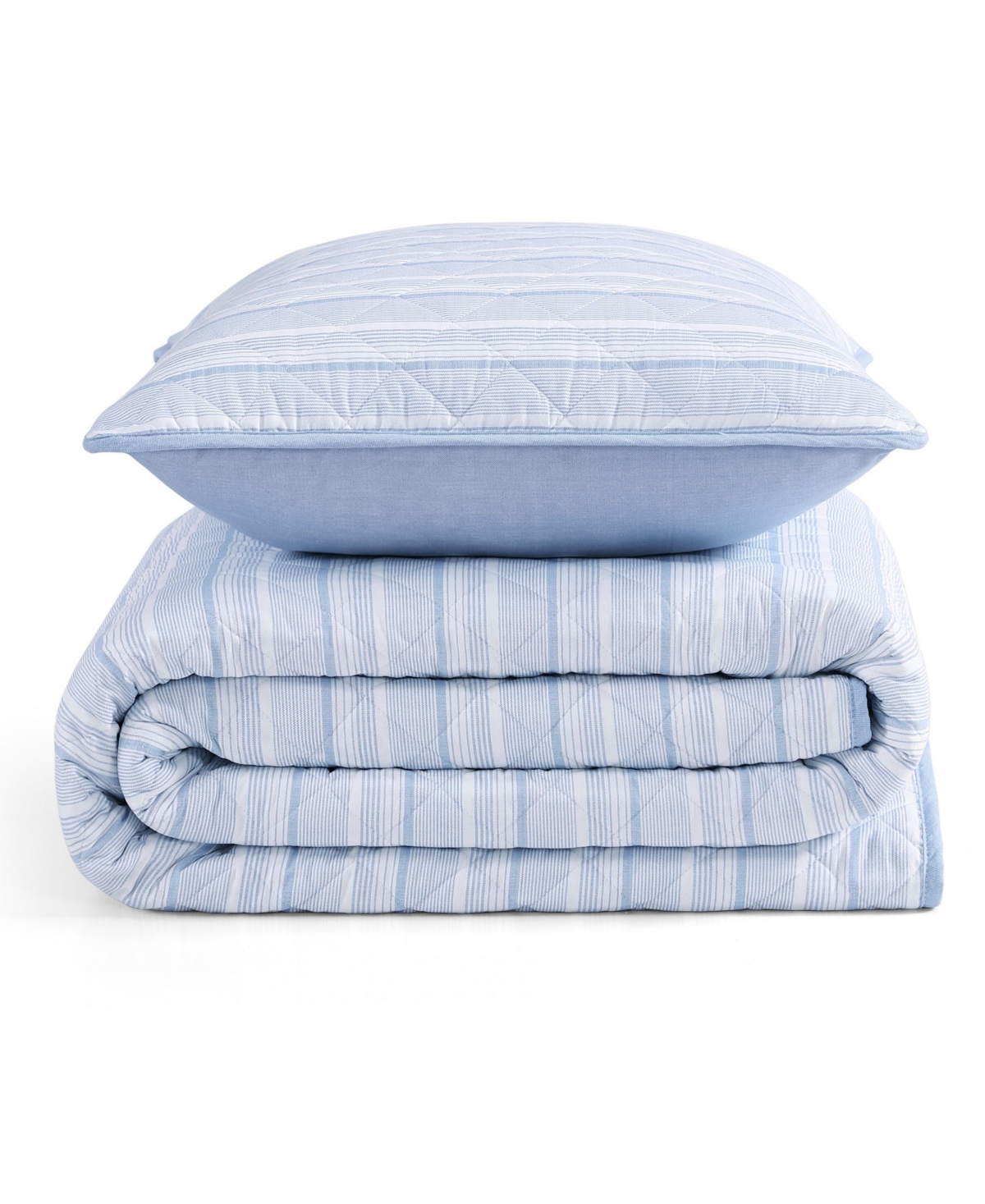 Tommy Hilfiger Sailing Stripe Cotton Reversible -Pc. Quilt Set