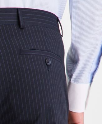 Men's Slim-Fit Techni-Cole Pinstripe Suit Separate Pants