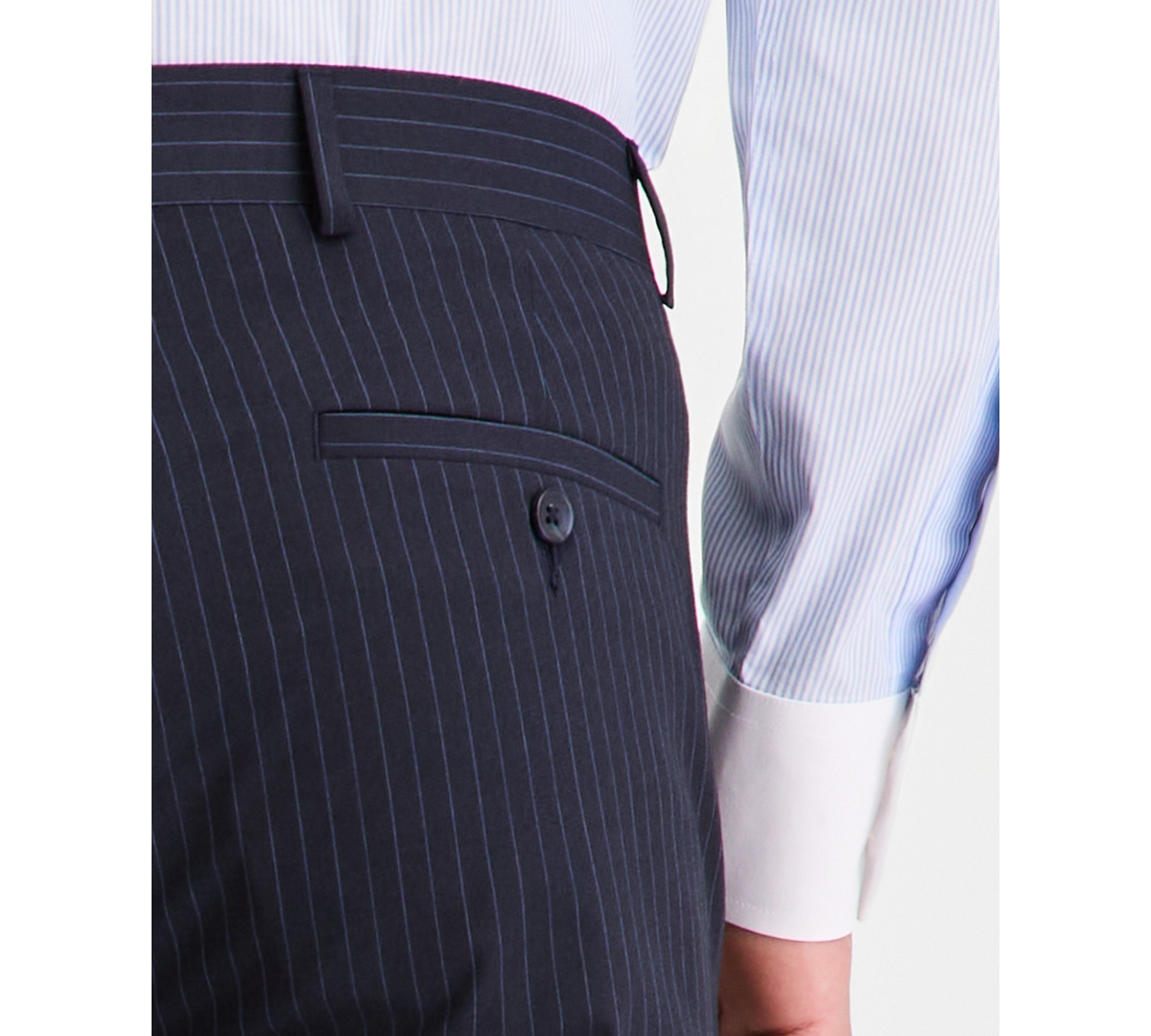 Kenneth Cole Reaction Men's Slim-Fit Techni-Cole Pinstripe Suit Separate Pants