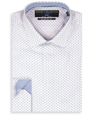 Men's Long Sleeve 4-Way Geo Print Dress Shirt