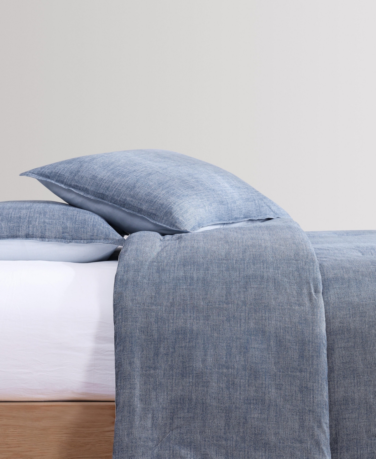 Tommy Hilfiger Classic Texture Cotton 3-pc. Duvet Cover Set, Full/queen In Blue