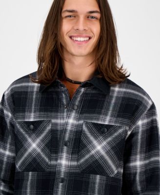 Men's Rodgers Long-Sleeve Snap-Front Plaid Shirt Jacket, Macy's Exclusive
