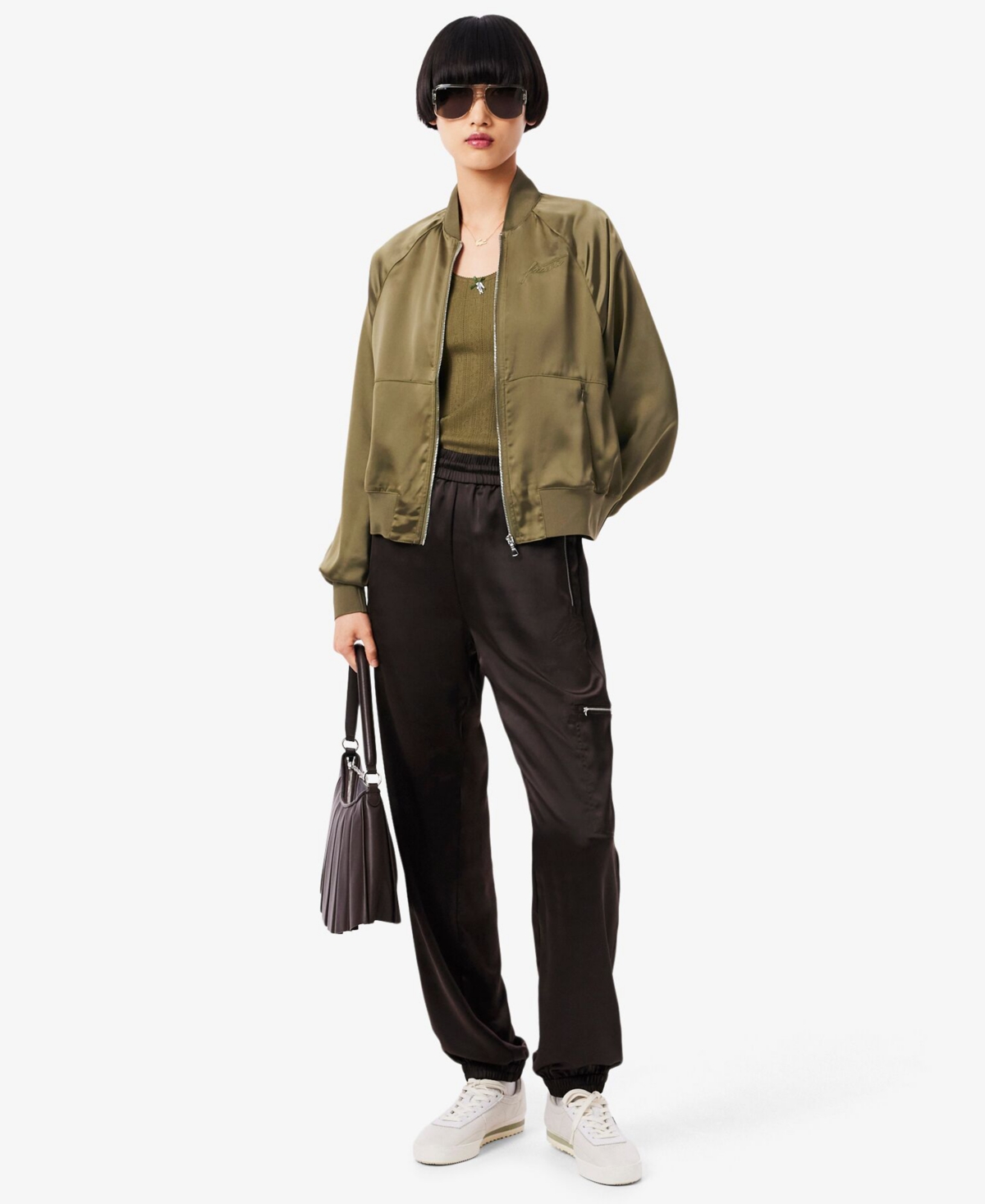 Lacoste Usa Women's Long Sleeves Bomber Jacket
