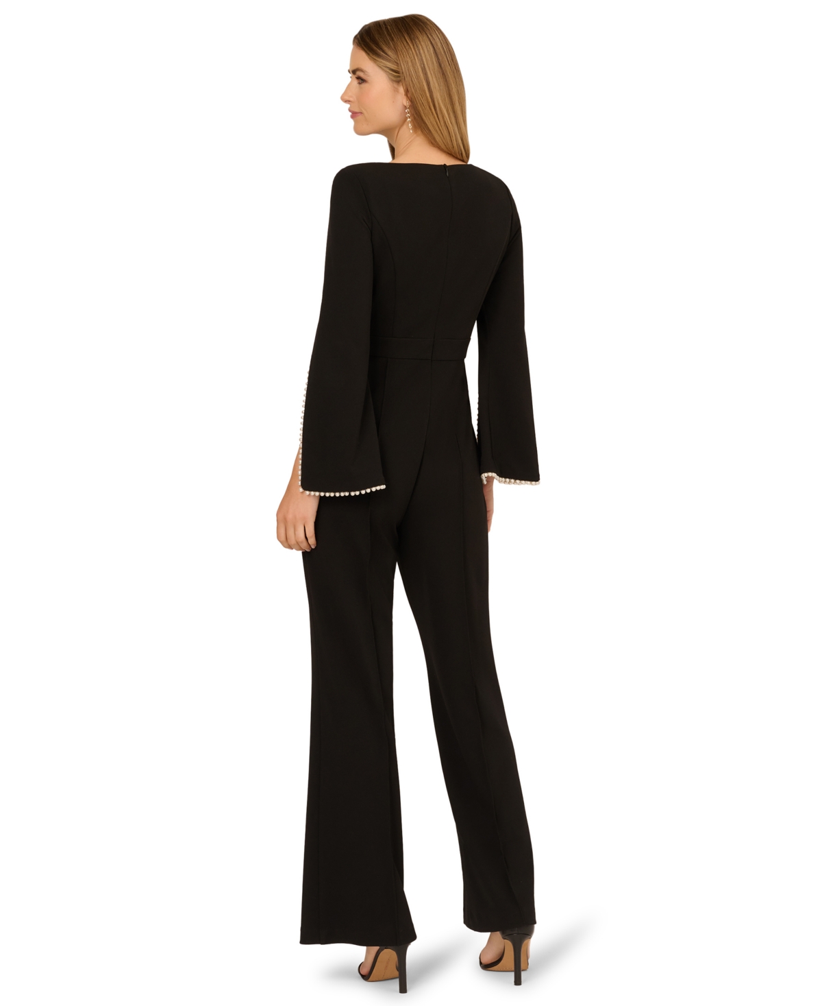 Adrianna Papell Women's Long Sleeve Jumpsuit In Black