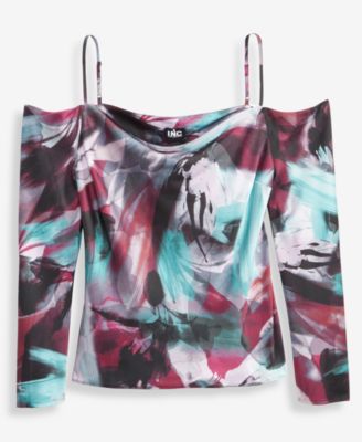 Women's Cold-Shoulder Draped Blouse, Macy's Exclusive