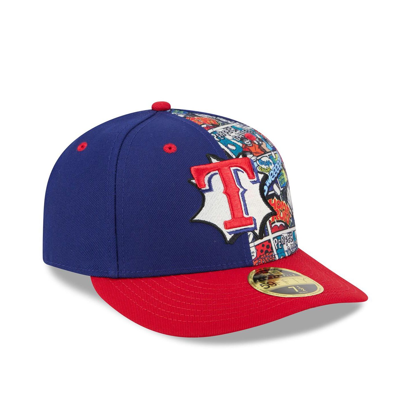 Мужская кепка New Era Royal/Red Texas Rangers 2025 MLB Diamond Hero Edition Low Profile 59FIFTY Fitted Hat — фото 3