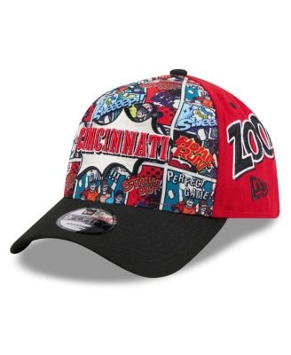 New Era - Men's Red/Black Cincinnati Reds 2025 MLB Diamond Hero Edition A-Frame 9FORTY Adjustable Hat